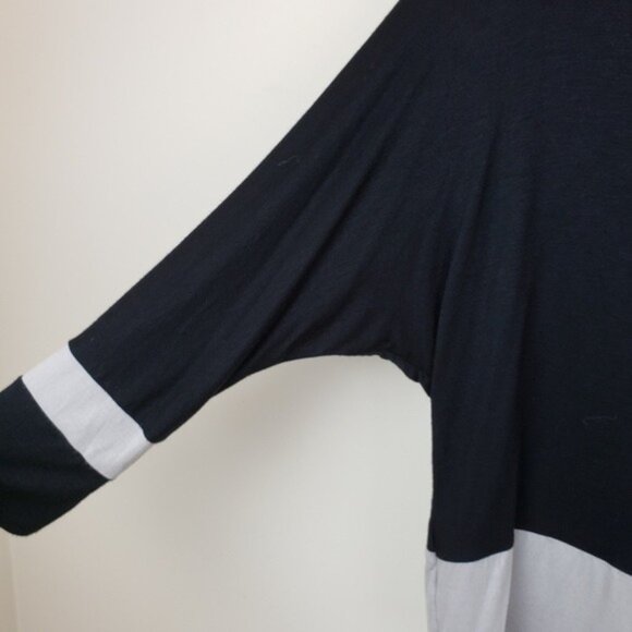 NWOT Women's Solemio Raglan Sleeve Color Block Crop Top Blouse T-Shirt MD - Picture 8 of 9